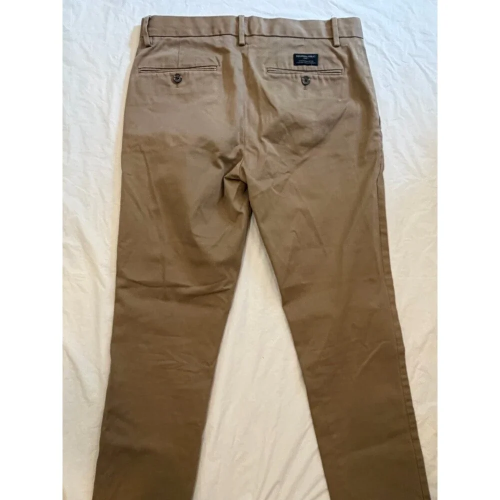 Banana Republic Pants Men's 31x32 Tan Fulton Chino Flat Front